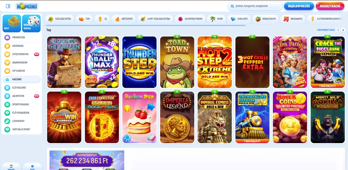 játék a Nomini Casino